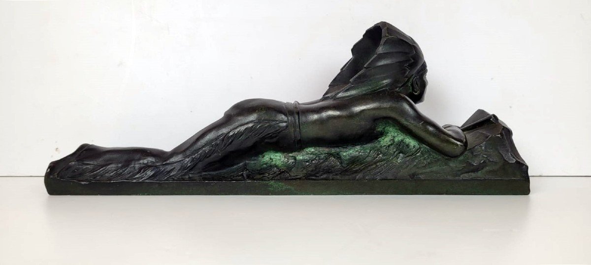 Sculpture En Bronze Signée " E Guy"-photo-4