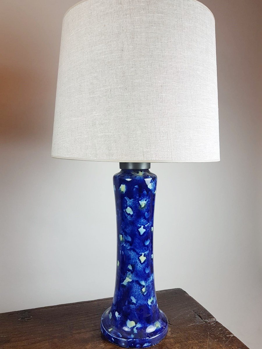 Paire De Lampes En Faïence Vernissée, Vers 1970-photo-3
