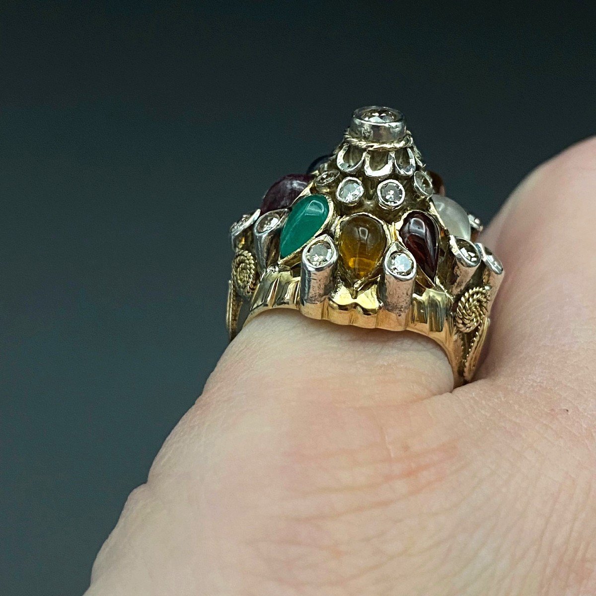 Bague Thaï - Or 14 Carats-photo-4