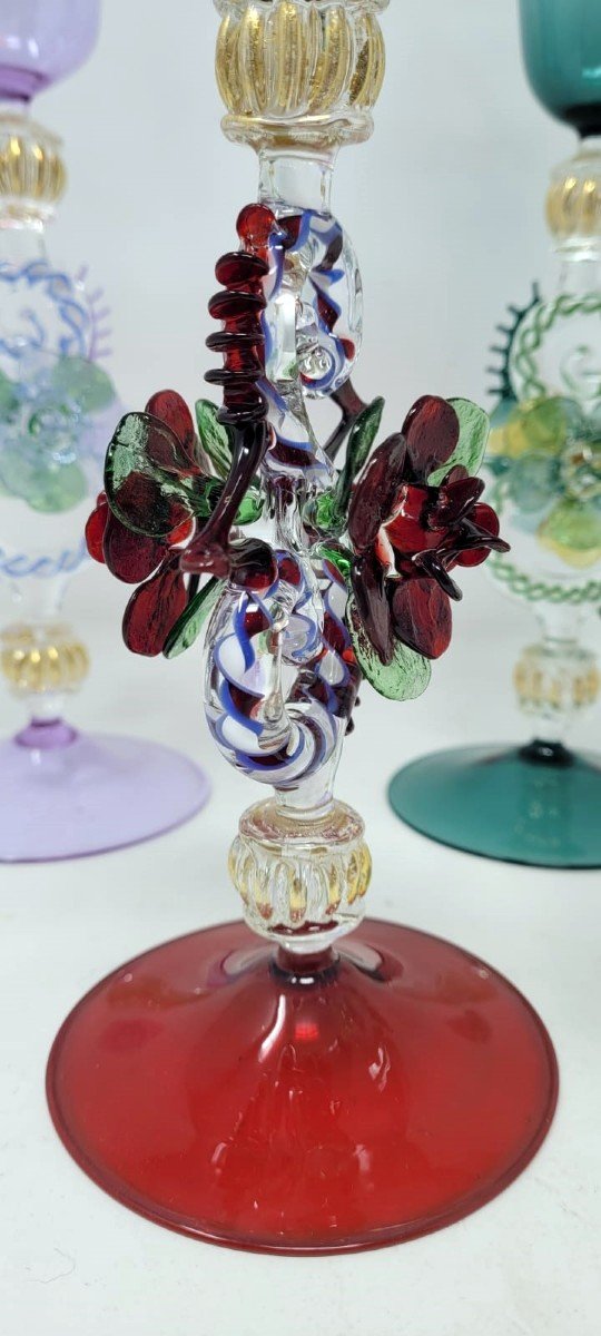 Ensemble De Verres De Murano-photo-3