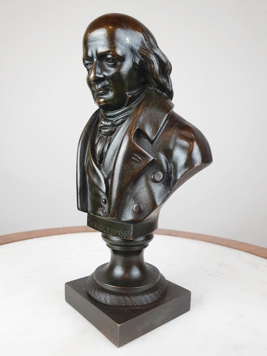 Buste En Bronze Représentant Mr Beranger-photo-2
