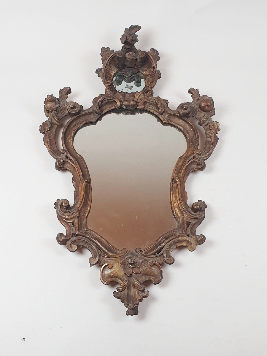 Louis XV Mirror In Carved Wood, 18th-photo-2