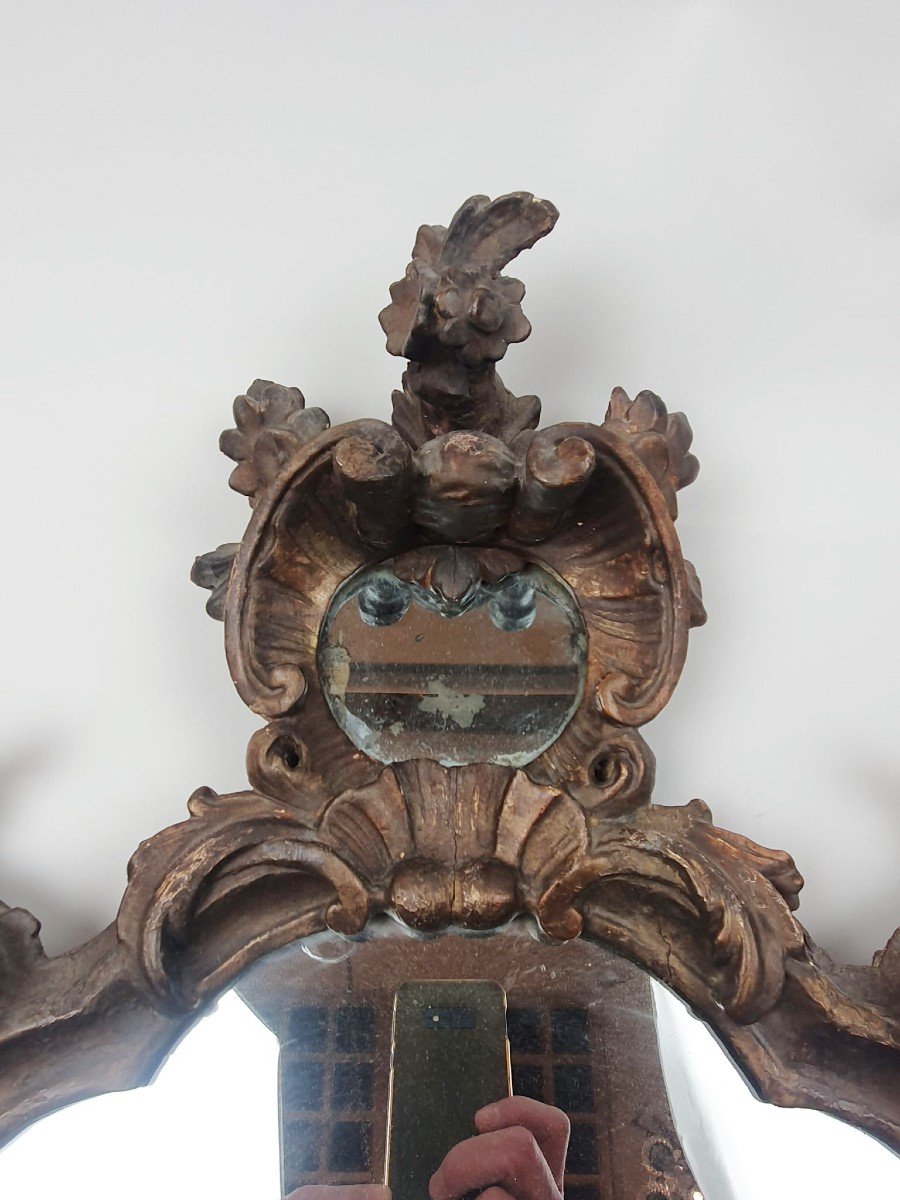 Louis XV Mirror In Carved Wood, 18th-photo-4