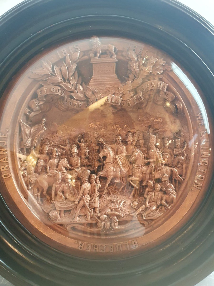 Commemorative Medallion Of The Battle Of Waterloo From 1865-photo-3
