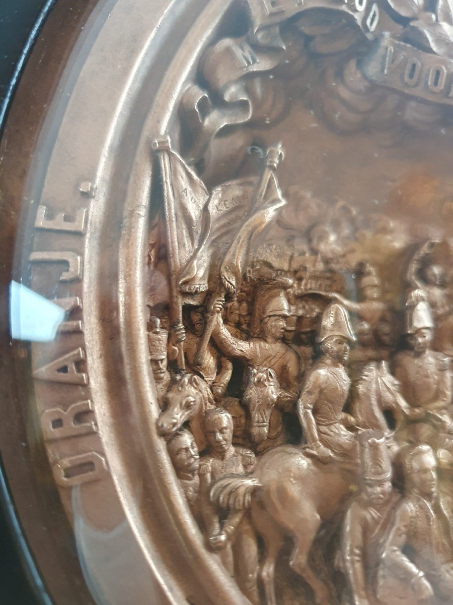 Commemorative Medallion Of The Battle Of Waterloo From 1865-photo-3