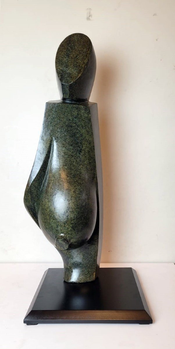 Sculpture En Serpentine - Zimbabwe - Vers 1960-photo-4