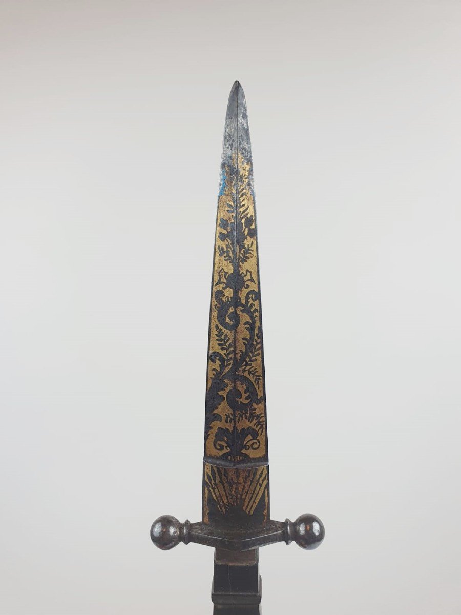 Dague Romantique, Poignée En ébène Sculpté-photo-2