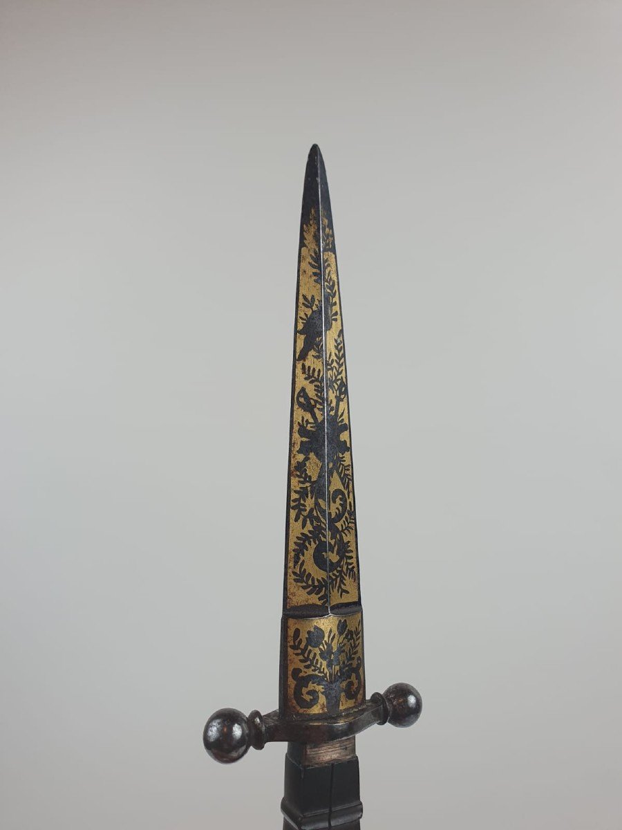 Romantic Dagger, Carved Ebony Handle-photo-4