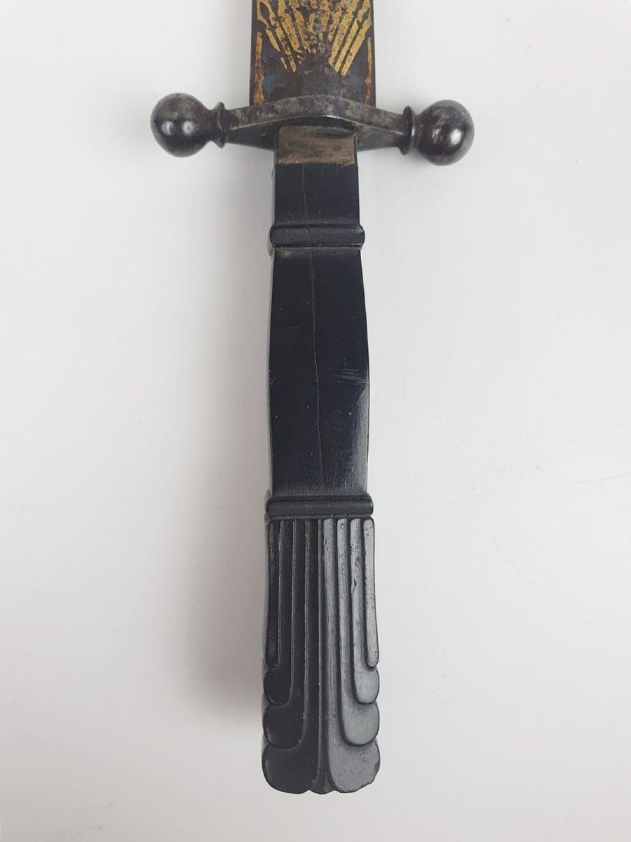 Romantic Dagger, Carved Ebony Handle-photo-1