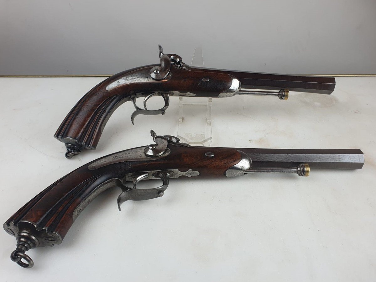 Pair Of Percussion Pistols, 2nd Republic