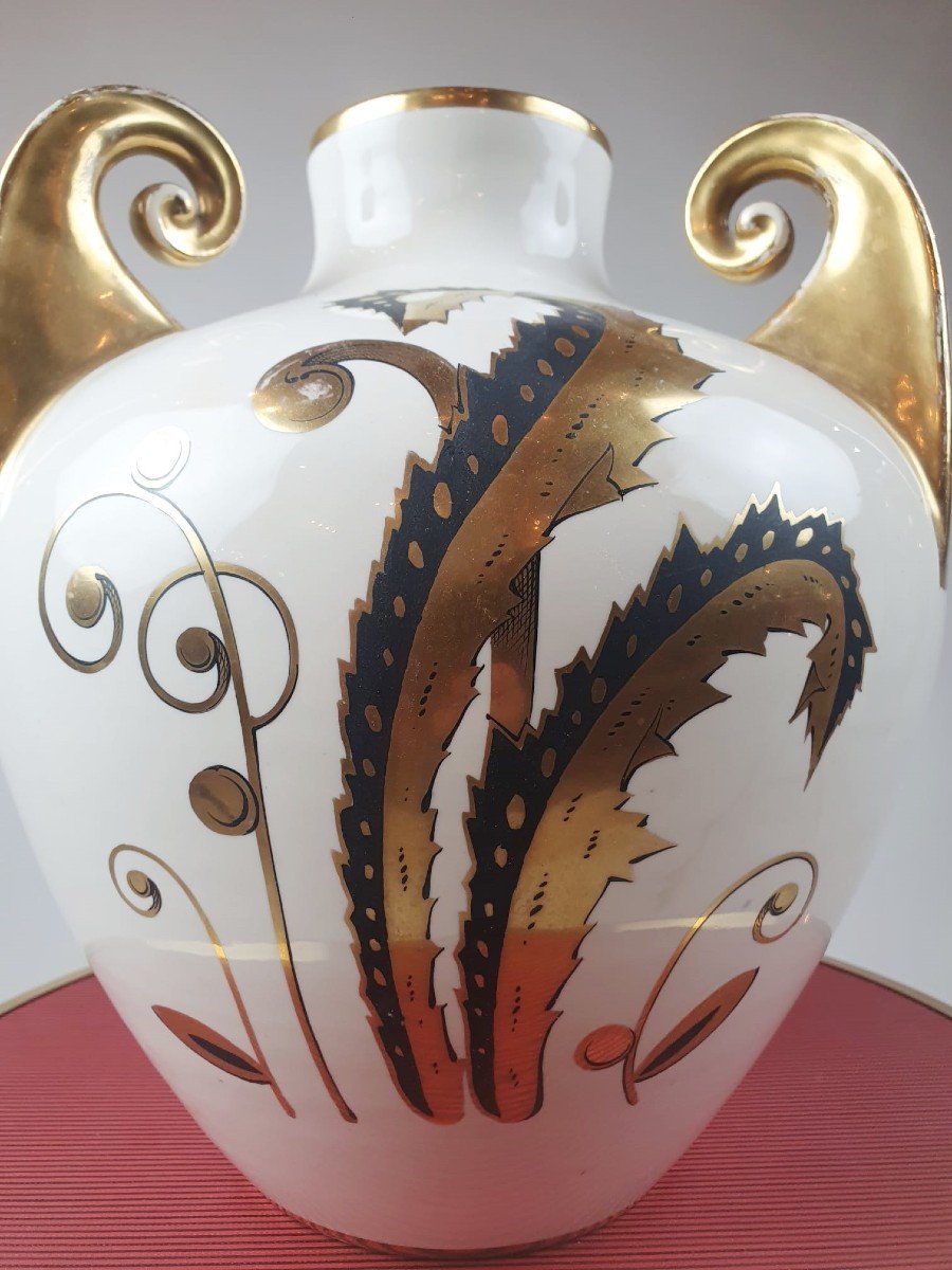 Pinon Maurice, Art Deco Earthenware Vase From Tours-photo-1