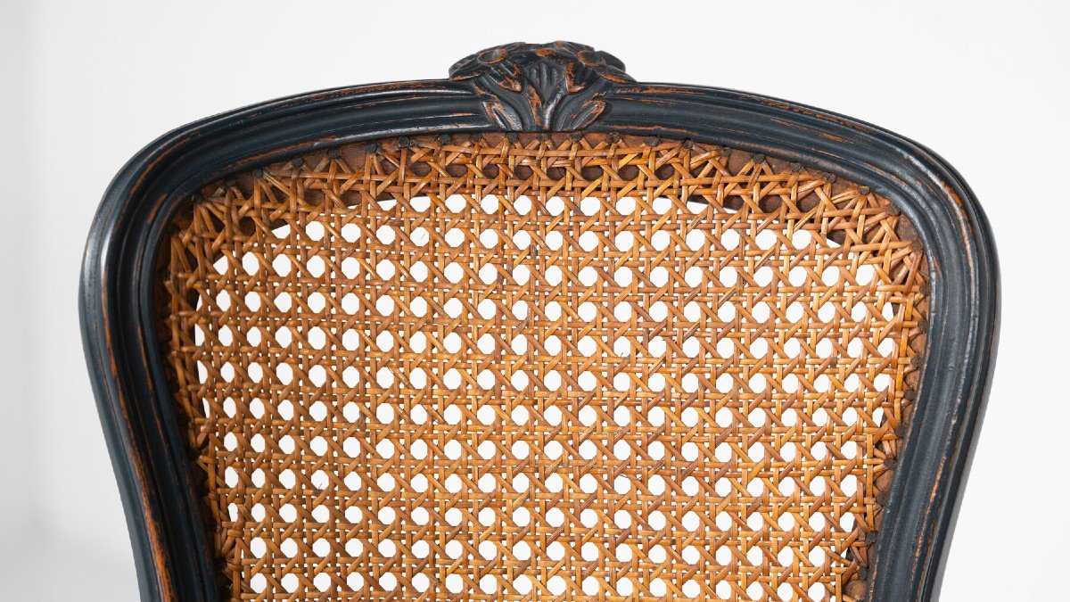 Paire De Chaises Hautes De Style Louis XV, 20th-photo-3