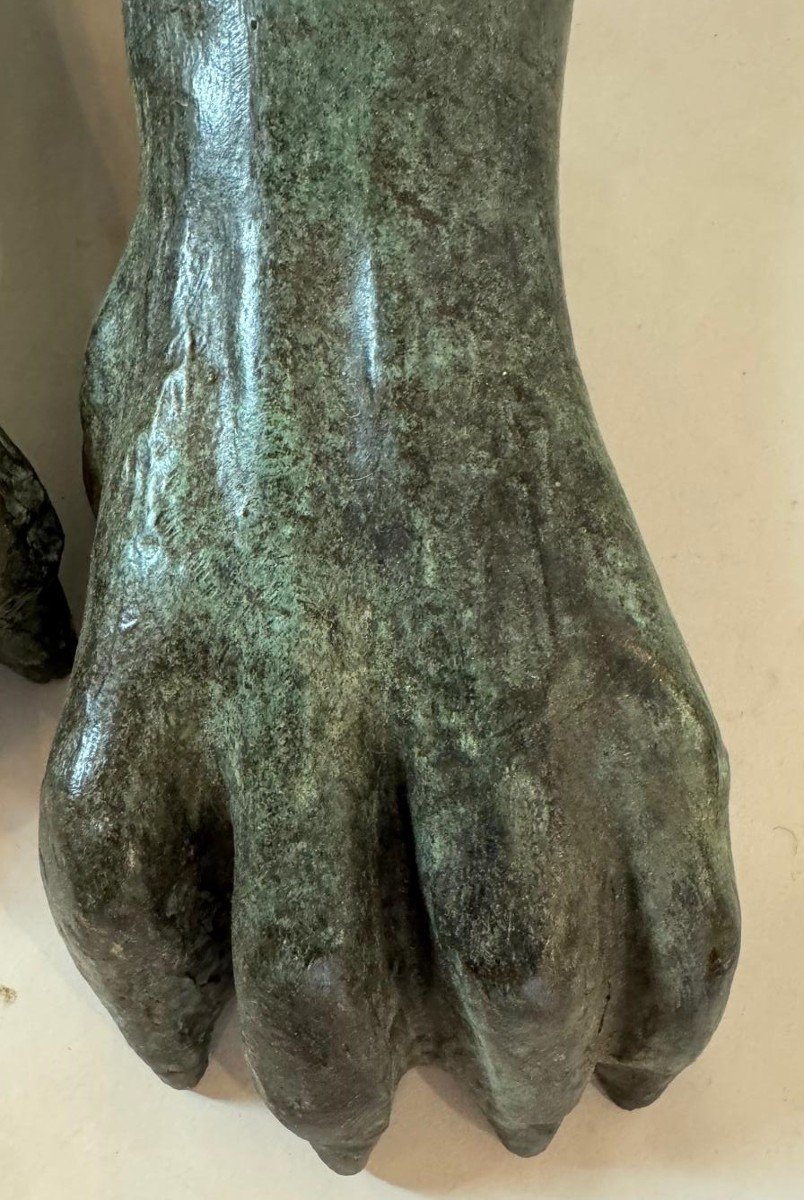 Large Bronze Dog, Signed Talmar 1954-photo-3