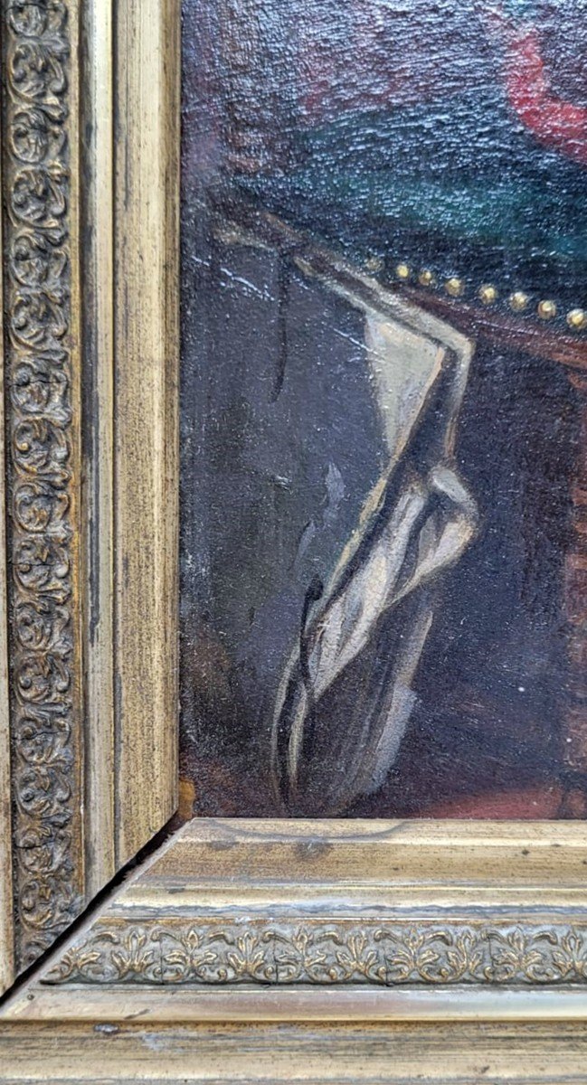 Huile Sur Panneau - XIXème-photo-3