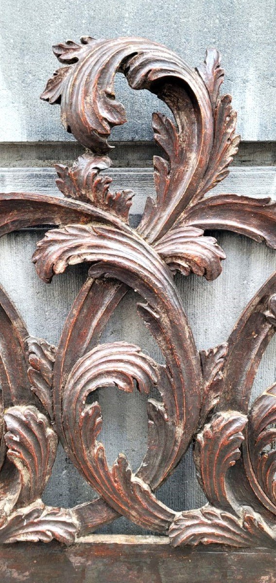 Fronton En Bois Sculpté-photo-2