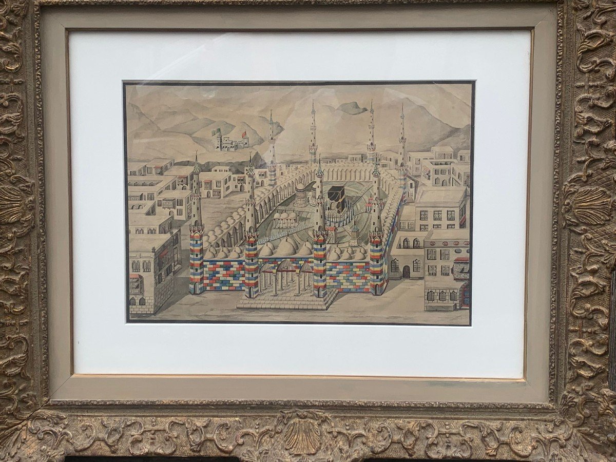 Drawing Of The Grand Mosque Of Mecca-photo-1