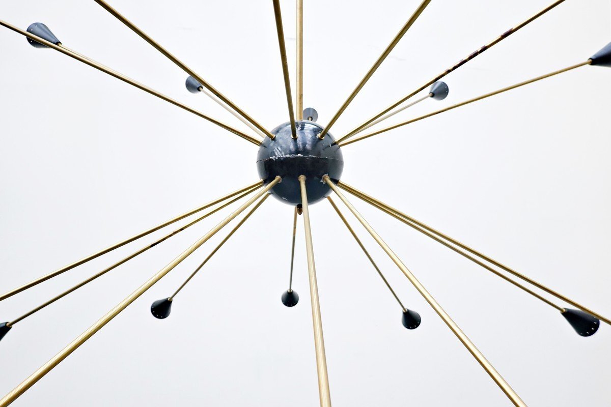 Large Sputnik Chandelier, 1960s-photo-2
