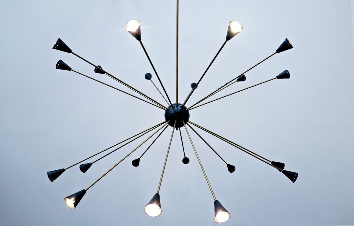 Large Sputnik Chandelier, 1960s-photo-4