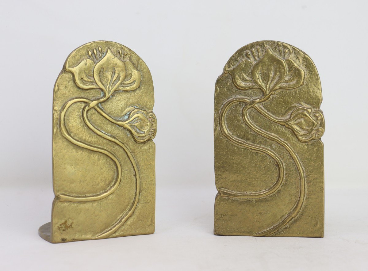 Pair Of Art Nouveau Bookends -photo-2