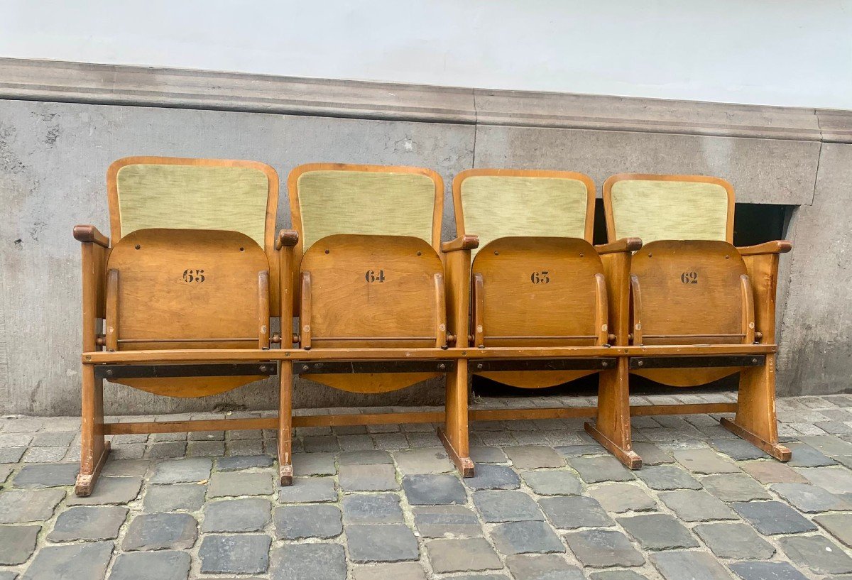 Lot Of 50s Cinema Benches-photo-1