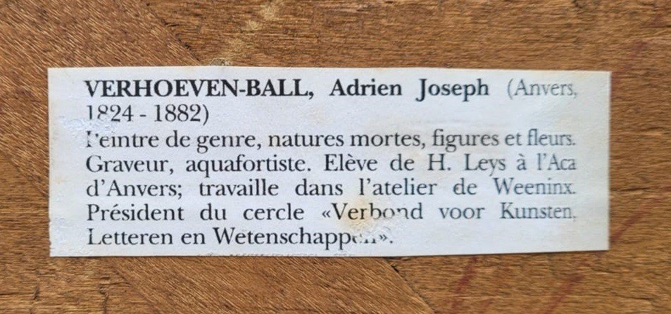 Huile Sur Panneau De Adrian Joseph Verhoeven - Ball-photo-1