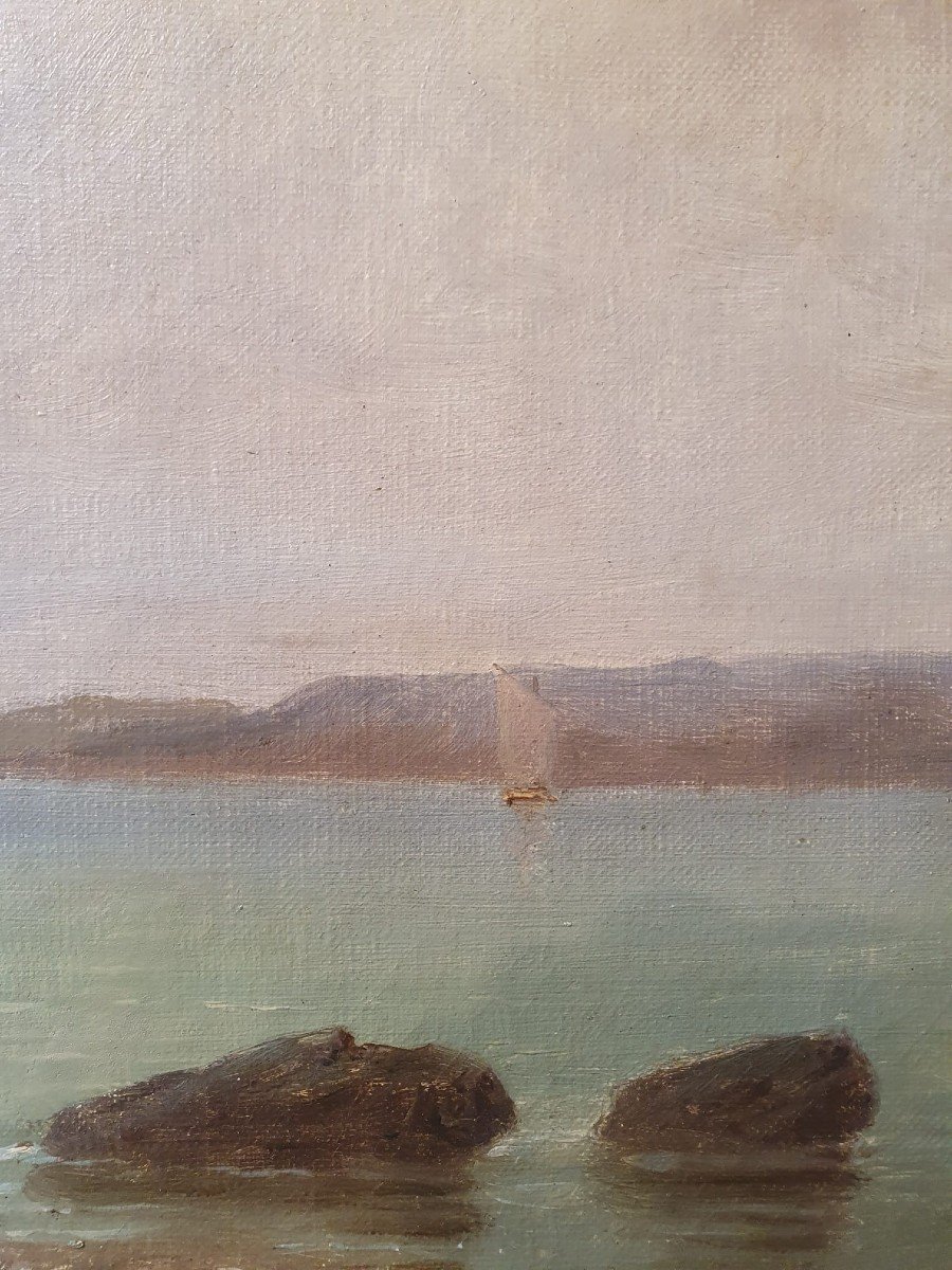 G. Barloy French School Early 20th, Oil On Canvas "marine"-photo-1