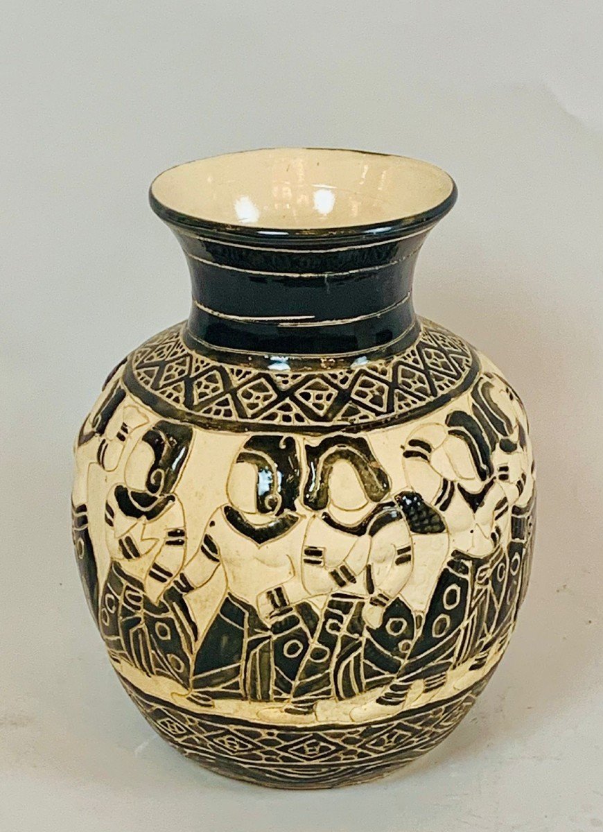 Vase En Céramique - Vietnam - Vers 1930 -photo-3