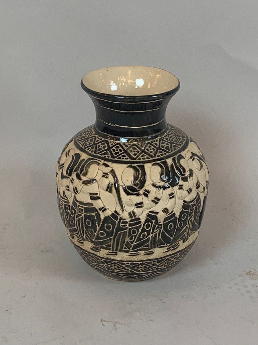 Vase En Céramique - Vietnam - Vers 1930 -photo-3