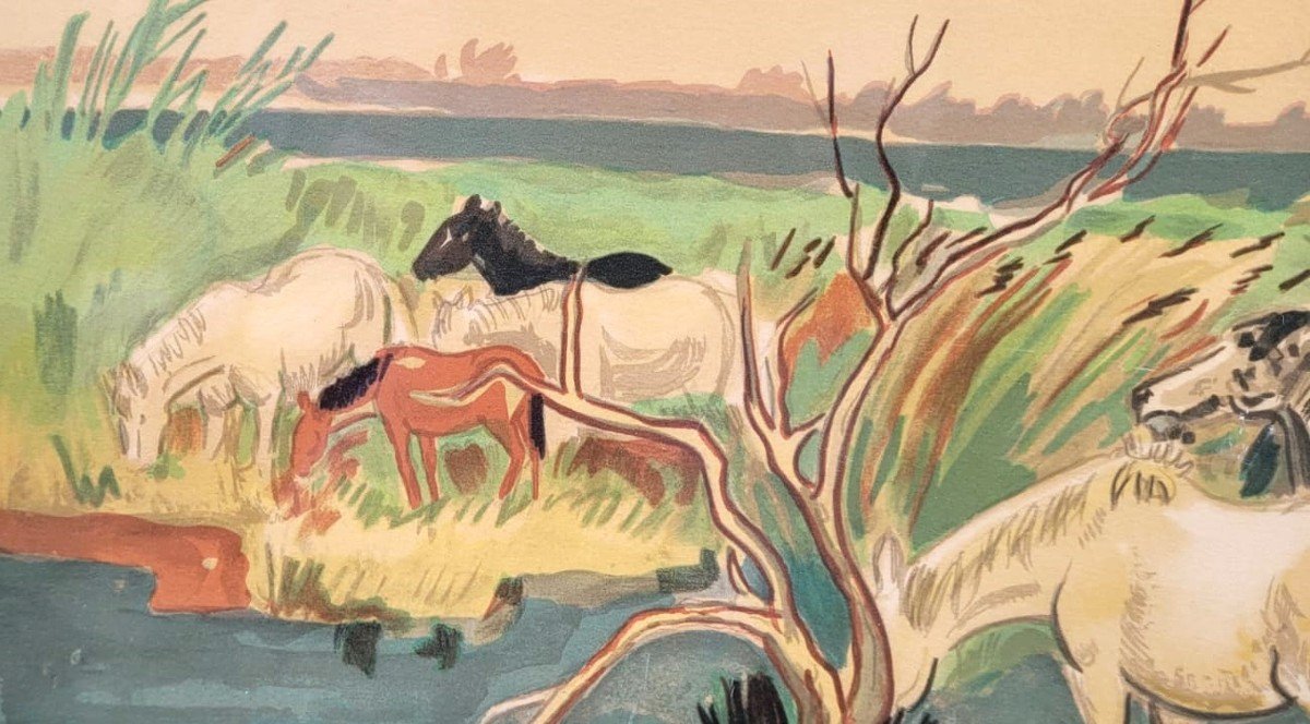 Lithograph By Yves Brayer-photo-3
