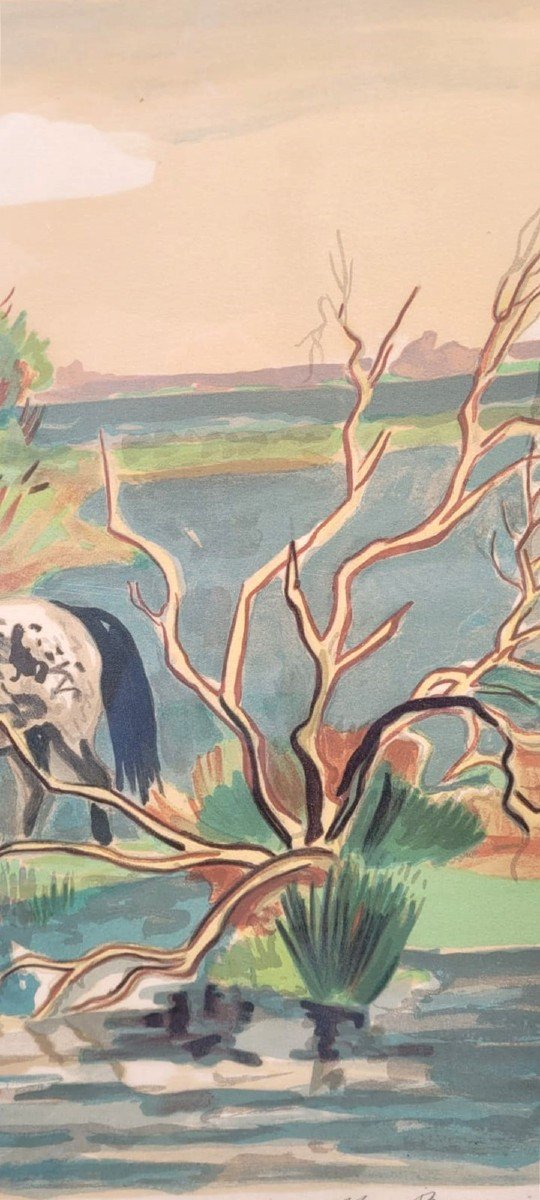 Lithograph By Yves Brayer-photo-4
