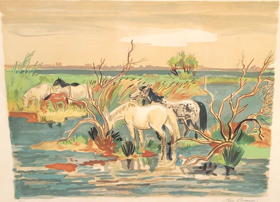 Lithograph By Yves Brayer-photo-3