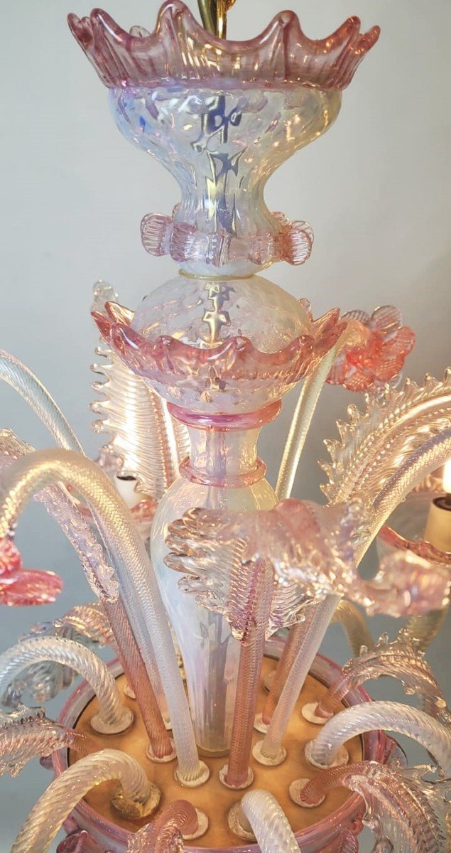 Murano Glass Chandelier With 6 Lights-photo-2