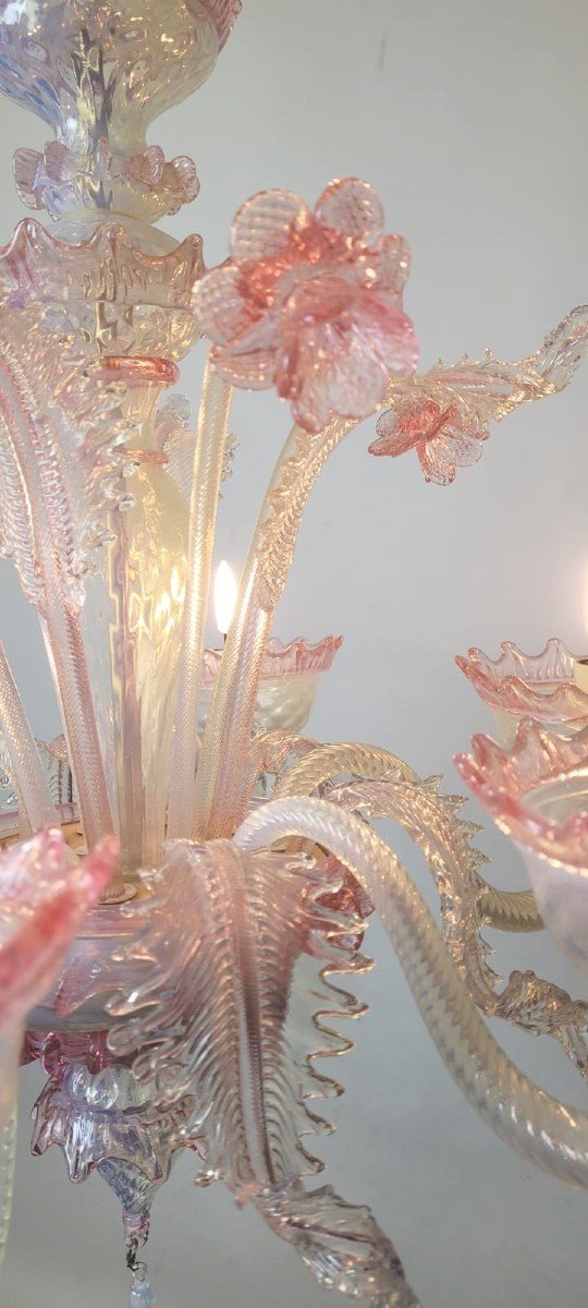 Murano Glass Chandelier With 6 Lights-photo-3