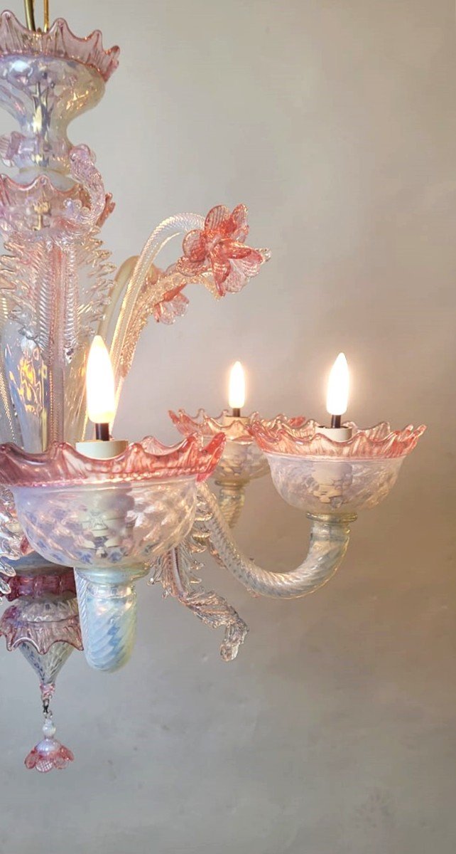 Murano Glass Chandelier With 6 Lights-photo-4