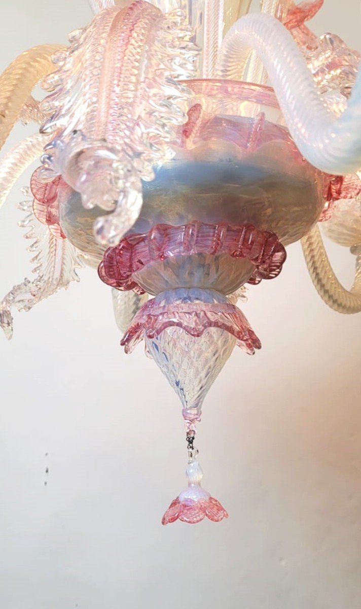 Murano Glass Chandelier With 6 Lights-photo-3