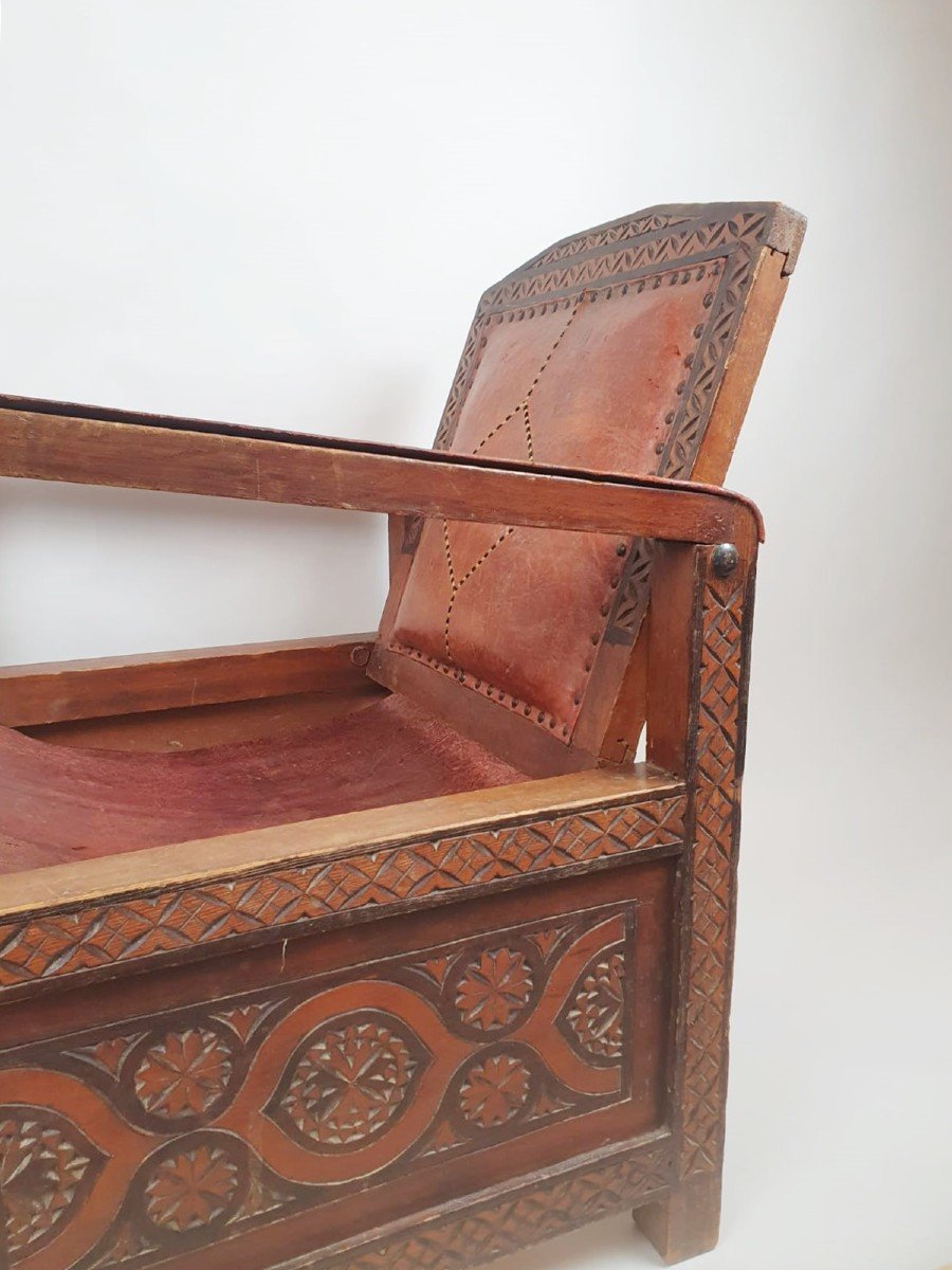 Fauteuil d&#039;&eacute;poque Art D&eacute;co, Travail Marocain Vers 1930-photo-3