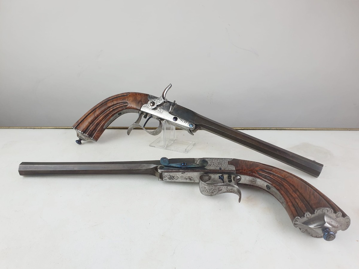 Pair Of Parlor Shooting Pistols, France Circa 1850