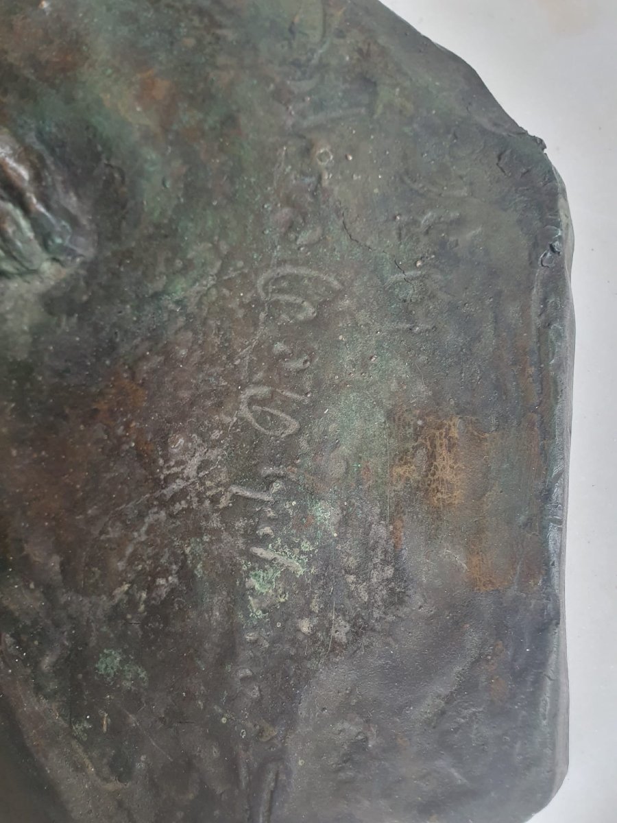 Jos De Decker, Bronze With Green Patina "allegory Of Spring"-photo-2