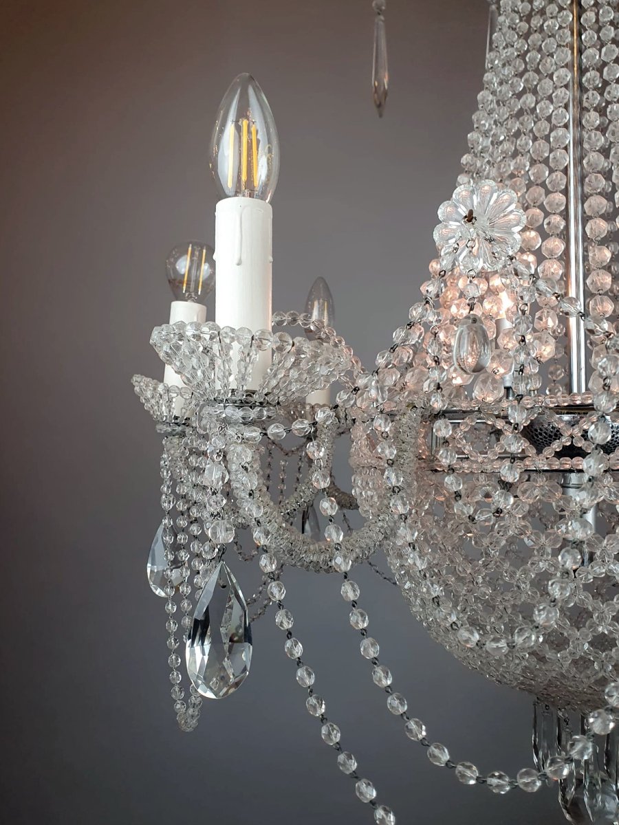 Beaded Bag Chandelier, Late 19th-photo-2