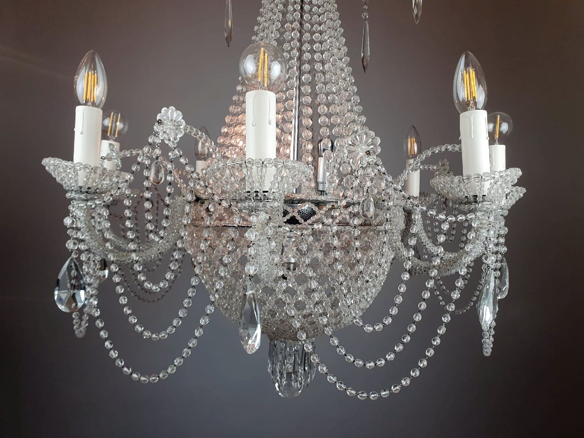 Beaded Bag Chandelier, Late 19th-photo-4