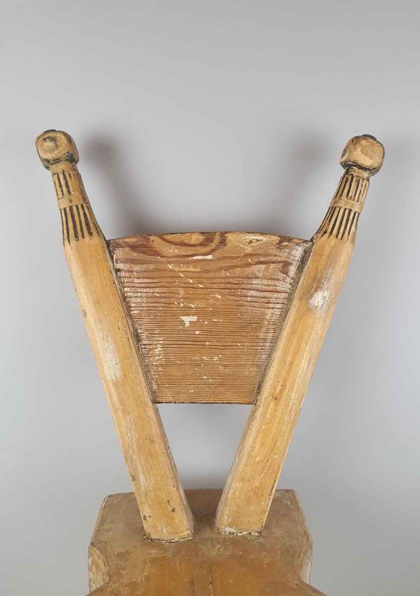 Scandinavian Stool In Fir, Sweden Circa 1960-photo-3