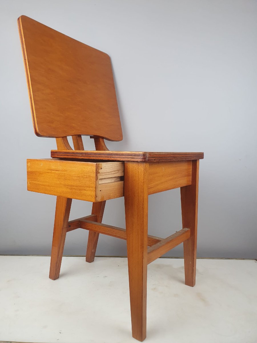 Chaise Pupitre d'Enfant Style Constructiviste, Vers 1950-photo-2