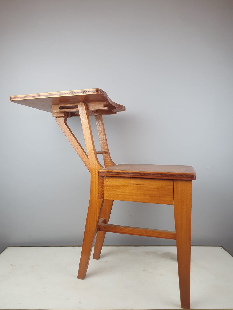 Chaise Pupitre d'Enfant Style Constructiviste, Vers 1950-photo-5