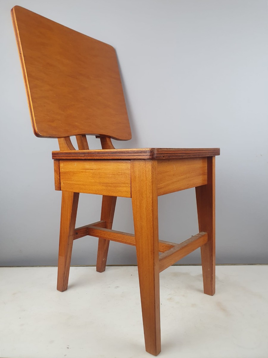 Chaise Pupitre d'Enfant Style Constructiviste, Vers 1950
