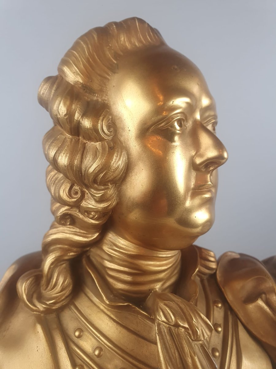 Maison Millet In Paris, Pair Of Gilded Bronze Busts, 19th-photo-8