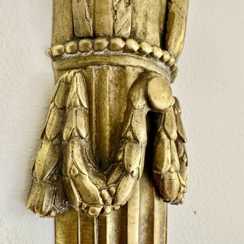 Paire d'appliques en bronze doré, fin 19th.c-photo-1
