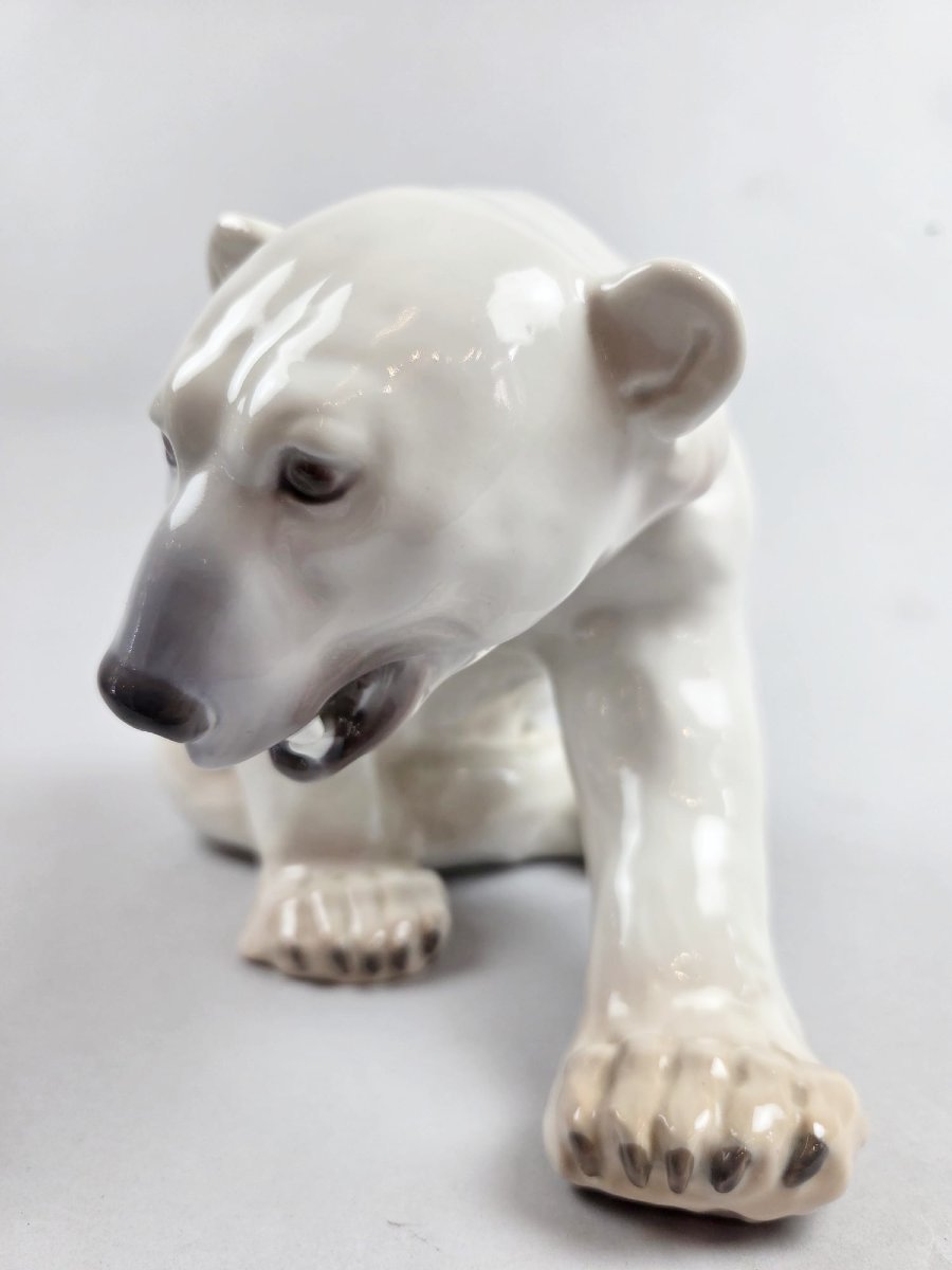 Bing & Grondahl, "Ours polaire" en porcelaine, Danemark vers 1940-photo-2