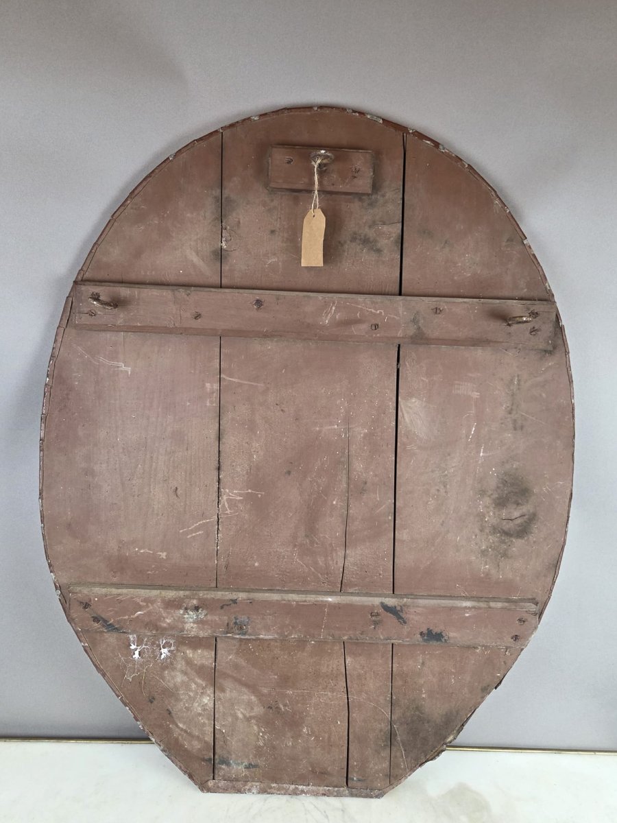 Coat Of Arms Panel In Painted Sheet Metal, Early 20th Century -photo-3