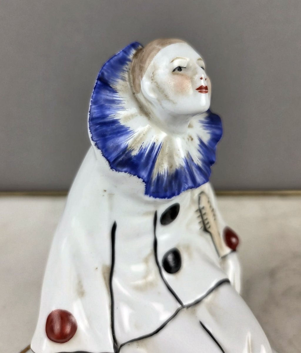 Paire de sert livre en porcelaine de Limoges, monogrammé JK-photo-4