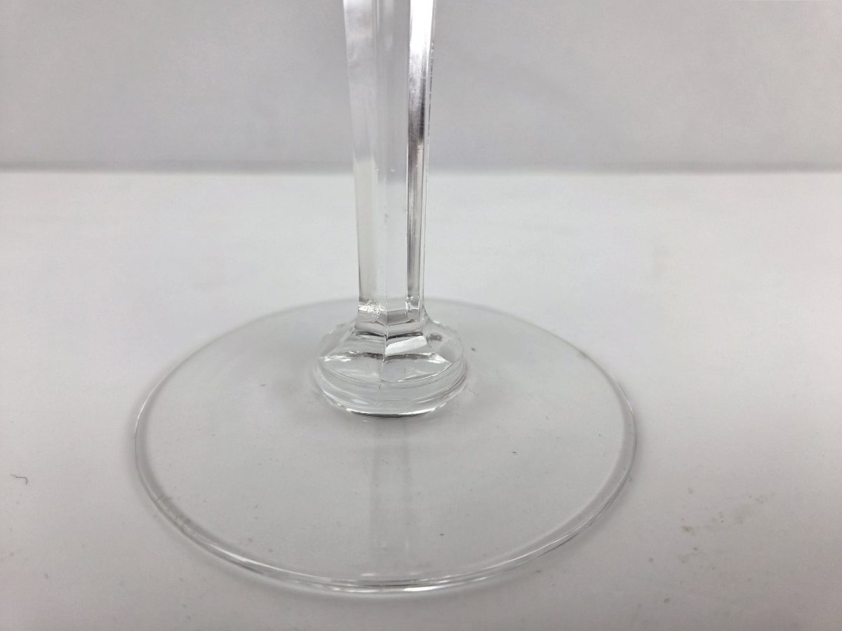 Set Of 12 Red-lined Crystal Glasses From Val Saint Lambert-photo-4